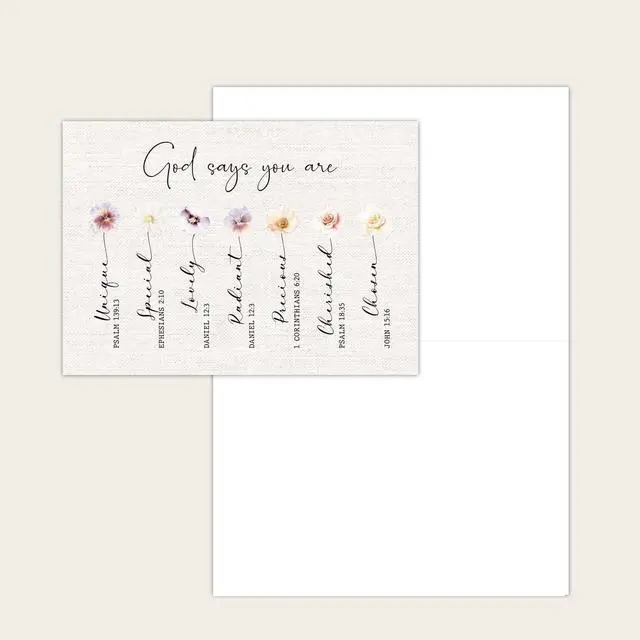 Alt view image 4 of 6 - Christian Thinking of You Card for Women - Religious Greeting Card, Inspirational Cards with Quotes, Encouragement Cards with Scripture (Blank Inside)