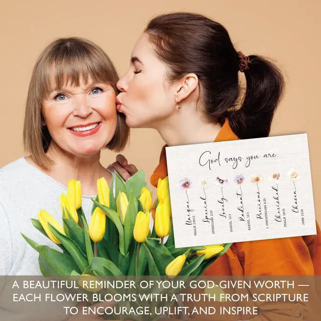 Alt view image 6 of 6 - Christian Thinking of You Card for Women - Religious Greeting Card, Inspirational Cards with Quotes, Encouragement Cards with Scripture (Blank Inside)