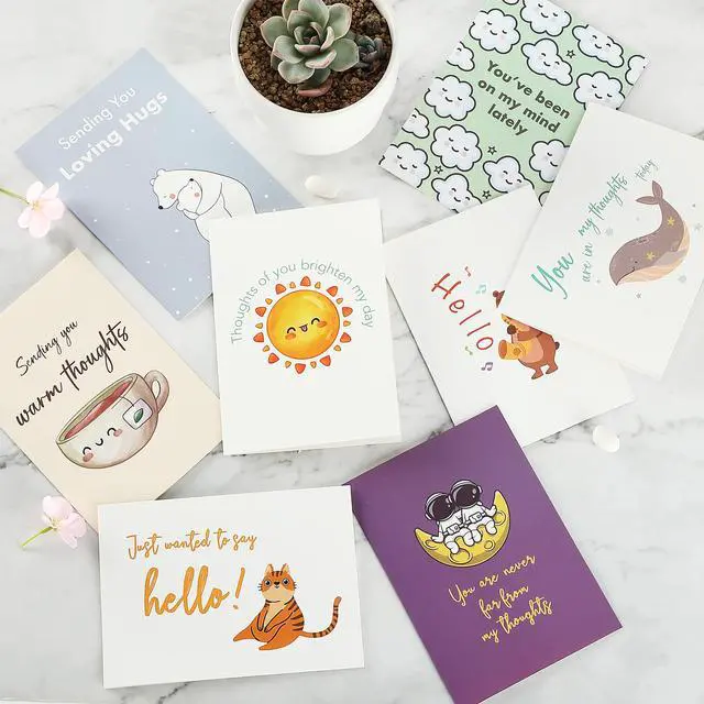 Alt view image 6 of 7 - Thinking of You Cards with Envelopes, 20 Unique Design