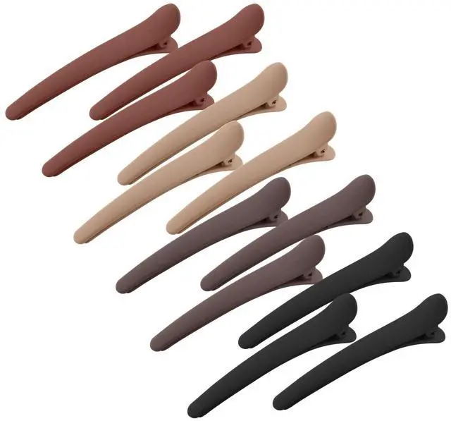 Main image of 12 PCS Hair Clips for Styling Sectioning, 3.1 Inch Matte Alligator No Crease Duck Billed Hair Clips, Hair Barrettes and Styling Accessories for Women Girls