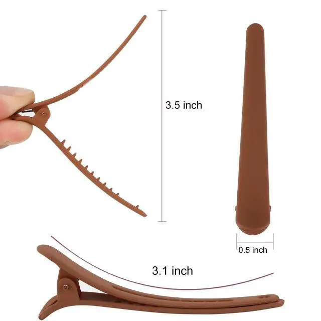 Alt view image 2 of 7 - 12 PCS Hair Clips for Styling Sectioning, 3.1 Inch Matte Alligator No Crease Duck Billed Hair Clips, Hair Barrettes and Styling Accessories for Women Girls