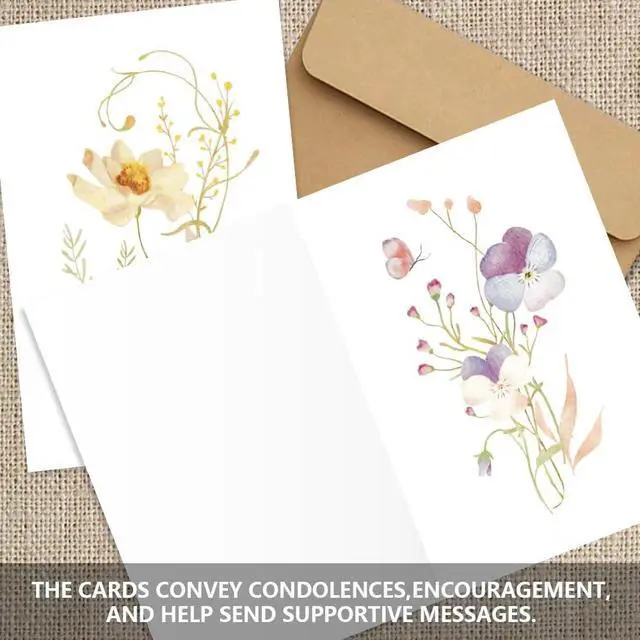 Alt view image 2 of 7 - Blank Cards, Blank Greeting Cards 4x6, 20 Count - Elegant Floral Design Blank Greeting Cards, Note Cards with Matching Peel Sealed Rustic Envelope