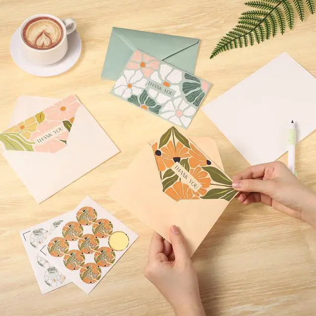 Alt view image 5 of 7 - Thank You Cards with Envelopes, 36 Pack Teacher Appreciation Cards with Stickers, 4x6 Inch Thank You Card Bulk for Graduation, Teacher's Day, Mother's Day, Wedding, Nurses Week Gifts