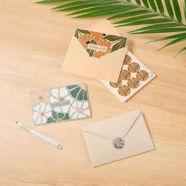 Alt view image 6 of 7 - Thank You Cards with Envelopes, 36 Pack Teacher Appreciation Cards with Stickers, 4x6 Inch Thank You Card Bulk for Graduation, Teacher's Day, Mother's Day, Wedding, Nurses Week Gifts