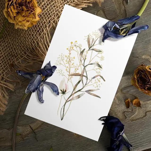 Alt view image 5 of 7 - Blank Cards, Blank Greeting Cards 4x6, 20 Count - Elegant Floral Design Blank Greeting Cards, Note Cards with Matching Peel Sealed Rustic Envelope