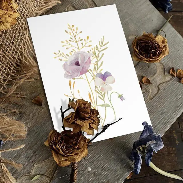 Alt view image 6 of 7 - Blank Cards, Blank Greeting Cards 4x6, 20 Count - Elegant Floral Design Blank Greeting Cards, Note Cards with Matching Peel Sealed Rustic Envelope