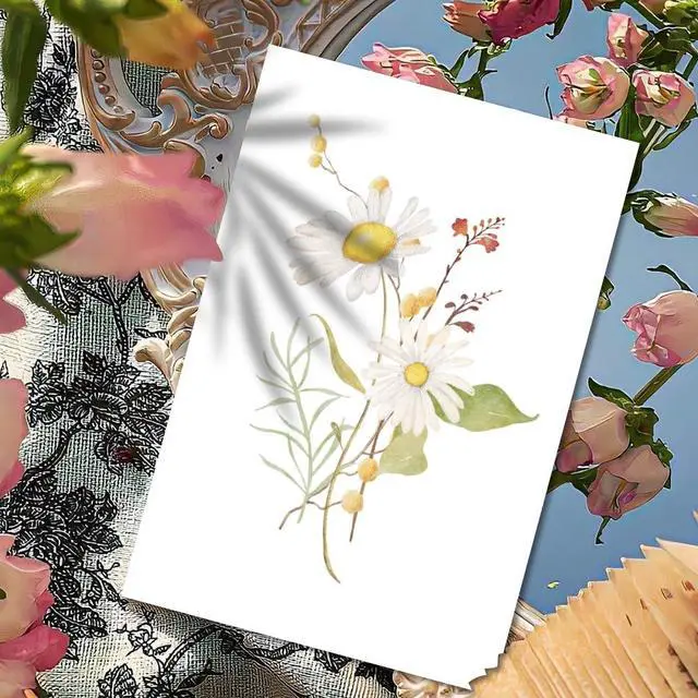 Alt view image 4 of 7 - Blank Cards, Blank Greeting Cards 4x6, 20 Count - Elegant Floral Design Blank Greeting Cards, Note Cards with Matching Peel Sealed Rustic Envelope