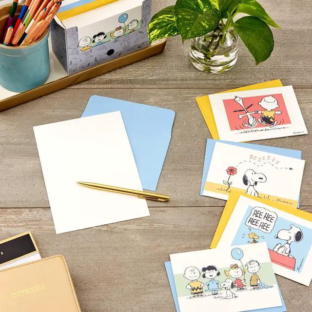 Alt view image 2 of 7 - Peanuts Blank Cards Assortment, 70th Anniversary (40 Note Cards with Envelopes)