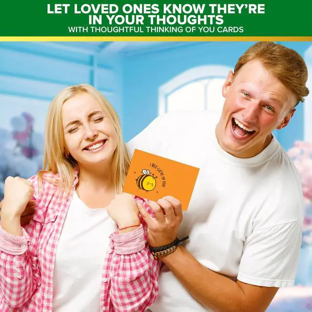 Alt view image 6 of 6 - 24 Pack Assorted 6x4in Funny Thinking of You Cards with Envelopes and Stickers, 24 Unique Fun Designs for Friends, Family, and Loved Ones, with Printed Message Inside, Gifting, Mailing