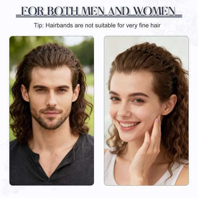 Alt view image 3 of 7 - 2 Pcs Metal Hair Band, Fashion Wavy Spring Metal Headband for Men & Women, Elastic Non Slip Metals Hairband for Daily Use Outdoor Sports Hair Hoop Hairs Accessories