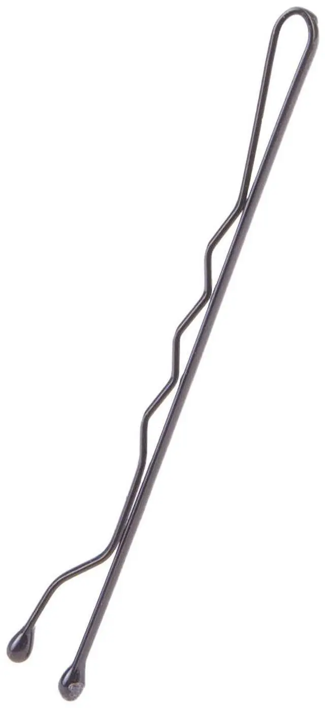 Alt view image 4 of 6 - No Slip Bobby Pins, Black High Gloss, 48 Count, for Pain-Free Comfortable All-Day Styling and Updos, All Hair Types