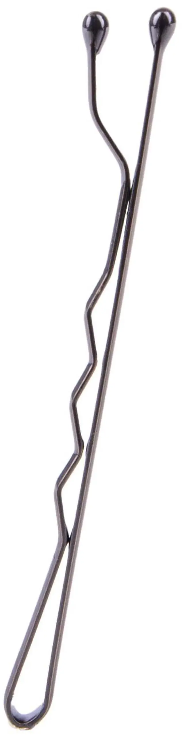 Alt view image 3 of 6 - No Slip Bobby Pins, Black High Gloss, 48 Count, for Pain-Free Comfortable All-Day Styling and Updos, All Hair Types