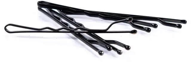 Alt view image 5 of 6 - No Slip Bobby Pins, Black High Gloss, 48 Count, for Pain-Free Comfortable All-Day Styling and Updos, All Hair Types