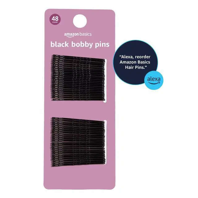 Alt view image 6 of 6 - No Slip Bobby Pins, Black High Gloss, 48 Count, for Pain-Free Comfortable All-Day Styling and Updos, All Hair Types