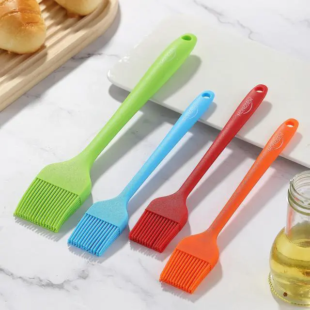Alt view image 6 of 7 - 4PCS Silicone Basting Pastry Brush, MONGSEW Heat Resistant Food Brush Spread Oil Butter Sauce for BBQ Grill Baking Kitchen Cooking, BPA Free, Dishwasher Safe (Multicolor, 4 Pcs)