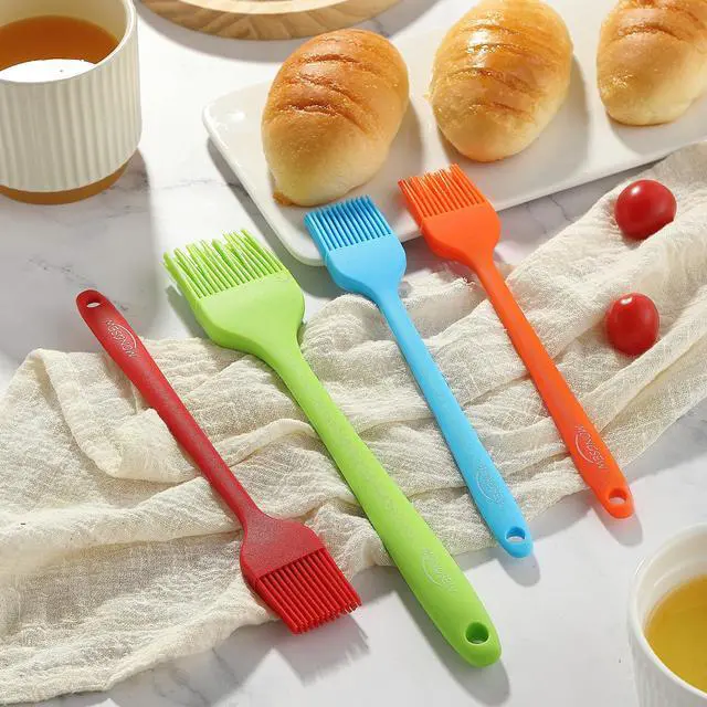 Alt view image 7 of 7 - 4PCS Silicone Basting Pastry Brush, MONGSEW Heat Resistant Food Brush Spread Oil Butter Sauce for BBQ Grill Baking Kitchen Cooking, BPA Free, Dishwasher Safe (Multicolor, 4 Pcs)