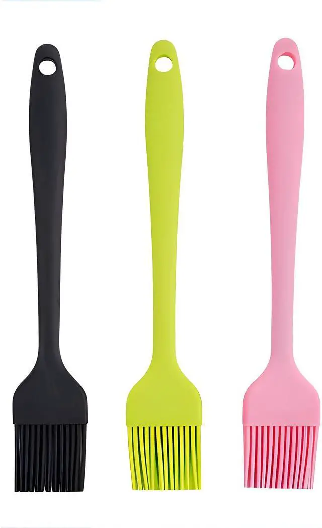 Main image of 3-Pack Silicone Basting Pastry Brushes for Baking, Cooking & BBQ - Heat Resistant Up to 446°F, Dishwasher Safe