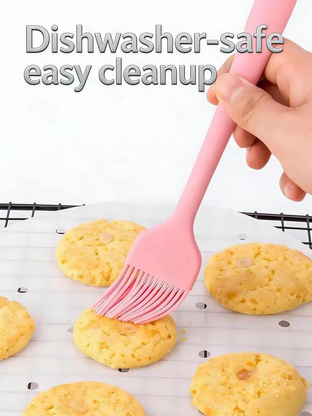 Alt view image 3 of 7 - 3-Pack Silicone Basting Pastry Brushes for Baking, Cooking & BBQ - Heat Resistant Up to 446°F, Dishwasher Safe