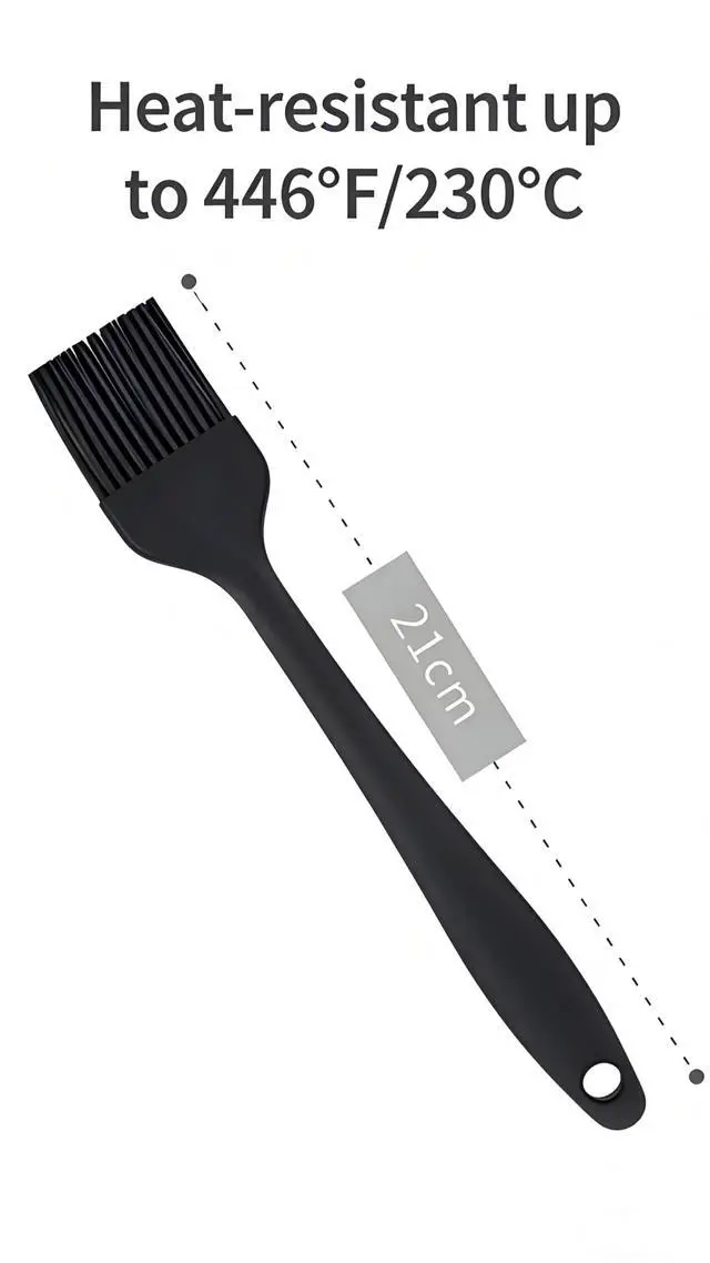 Alt view image 6 of 7 - 3-Pack Silicone Basting Pastry Brushes for Baking, Cooking & BBQ - Heat Resistant Up to 446°F, Dishwasher Safe