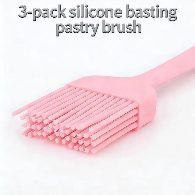 Alt view image 7 of 7 - 3-Pack Silicone Basting Pastry Brushes for Baking, Cooking & BBQ - Heat Resistant Up to 446°F, Dishwasher Safe