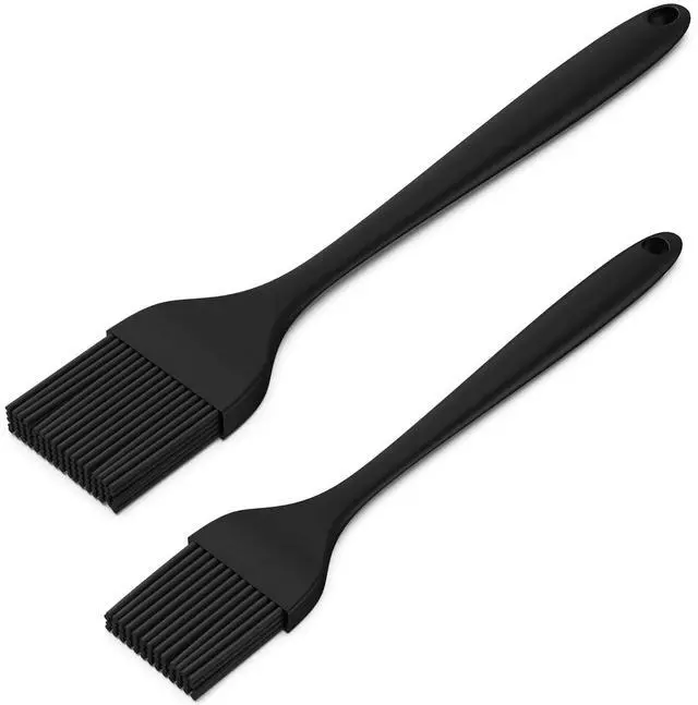 Main image of Silicone Basting Pastry Brush, Heat Resistant Cooking Brush for Oil and Sauce. BPA Free and Dishwasher Safe (2 Pcs).