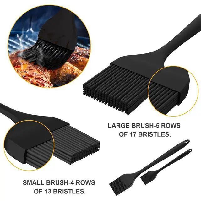Alt view image 3 of 7 - Silicone Basting Pastry Brush, Heat Resistant Cooking Brush for Oil and Sauce. BPA Free and Dishwasher Safe (2 Pcs).