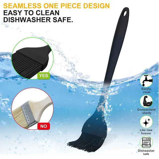 Alt view image 5 of 7 - Silicone Basting Pastry Brush, Heat Resistant Cooking Brush for Oil and Sauce. BPA Free and Dishwasher Safe (2 Pcs).