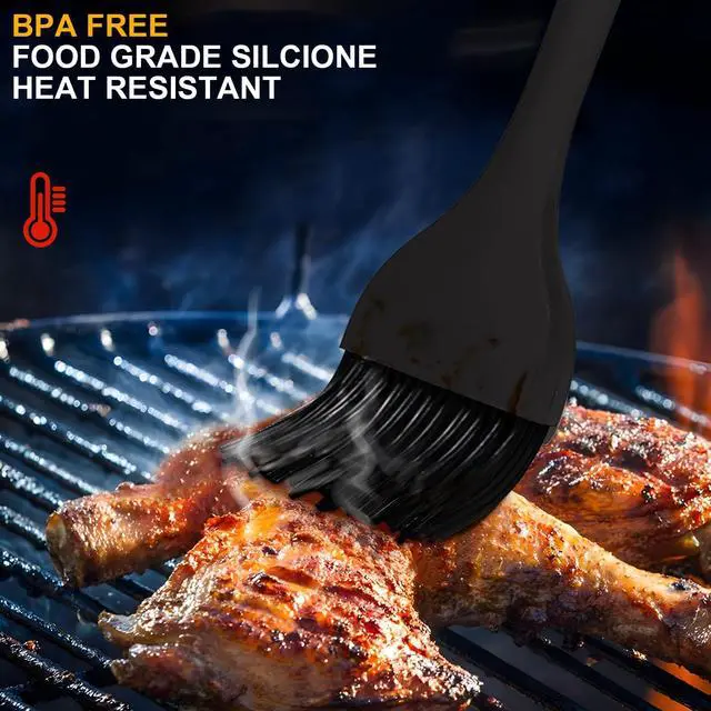 Alt view image 4 of 7 - Silicone Basting Pastry Brush, Heat Resistant Cooking Brush for Oil and Sauce. BPA Free and Dishwasher Safe (2 Pcs).