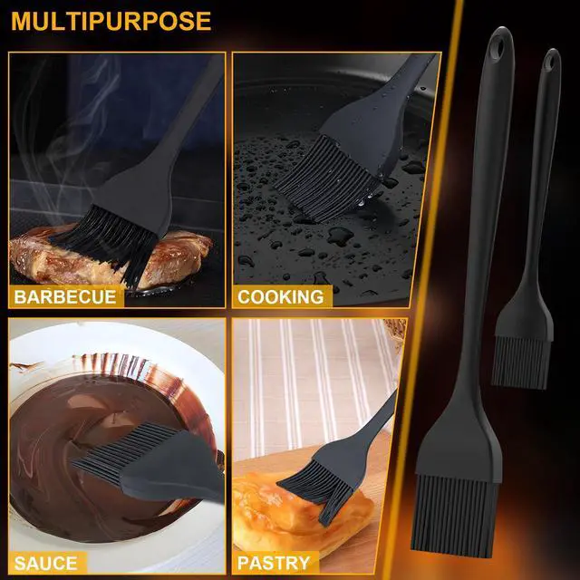 Alt view image 7 of 7 - Silicone Basting Pastry Brush, Heat Resistant Cooking Brush for Oil and Sauce. BPA Free and Dishwasher Safe (2 Pcs).