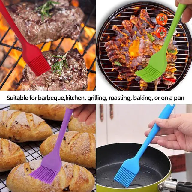 Alt view image 7 of 7 - 6 PCS Silicone Basting Brush, Upgrade Pastry Brush,Heat Resistant Silicone Brushes, Premium Cooking Brush for Sauce Marinade Meat Glazing, Oil Brush for BBQ Kitchen Cooking Baking and Grilling