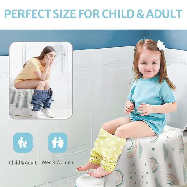 Alt view image 5 of 7 - 20 Pcs Toilet Seat Covers Disposable for Toddlers & Adults, Extra Large Waterproof, Portable Package for Travel, Kids Potty Training