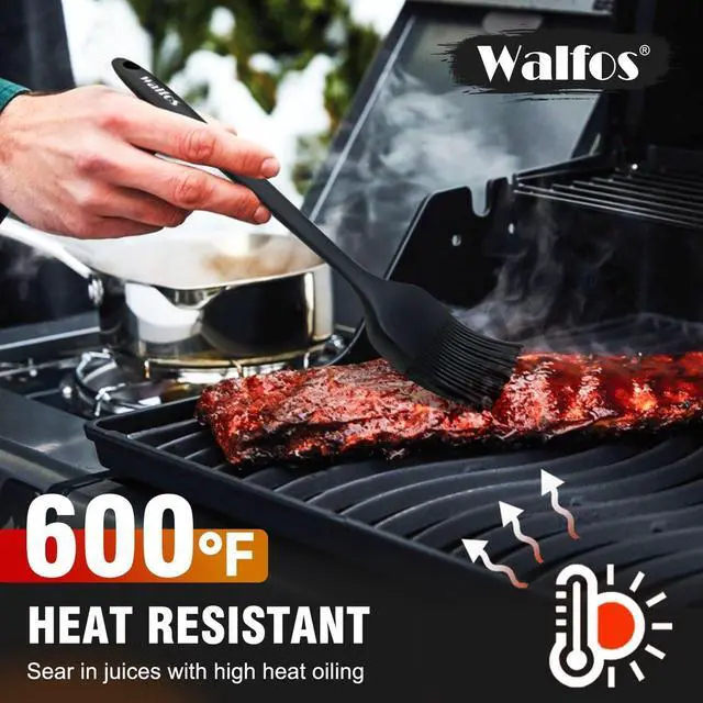 Alt view image 3 of 6 - 600°F Heat Resistant Silicone Basting Brushes BPA Free Pastry Brush, Spread Oil Butter Sauce for BBQ Grill Baking Kitchen Cooking, Dishwasher Safe (2 SIZE)