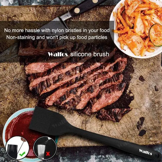Alt view image 5 of 6 - 600°F Heat Resistant Silicone Basting Brushes BPA Free Pastry Brush, Spread Oil Butter Sauce for BBQ Grill Baking Kitchen Cooking, Dishwasher Safe (2 SIZE)