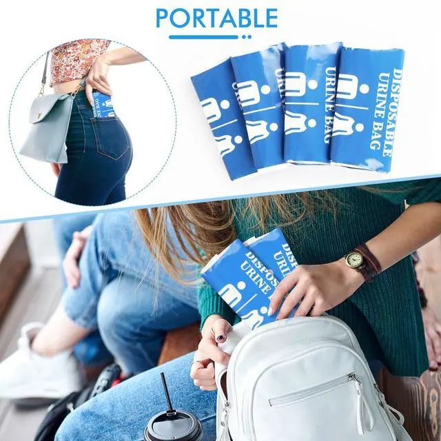Alt view image 7 of 7 - Disposable Urine Bags for Women/Men, 12 Pack for Travel, Camping, Car Trip