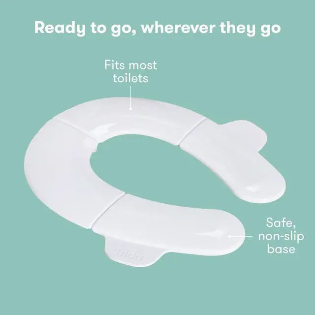 Alt view image 4 of 6 - Baby Fold-and-Go Portable Potty Seat for Toilet, Foldable Travel Potty Seat for Toddler, Fits Round & Oval Toilets, Non-Slip Base, Handles, Includes Free Travel Bag