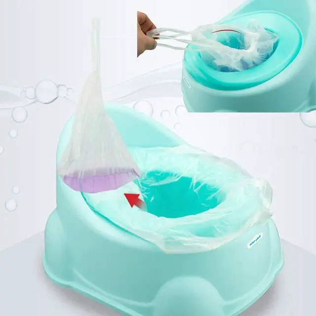 Alt view image 7 of 7 - 100 Pack Potty Chair Liners Disposable,Drawstring Training Toilet Seat Liner Bags Cleaning Bag for Kids Toddlers Outdoors Travel