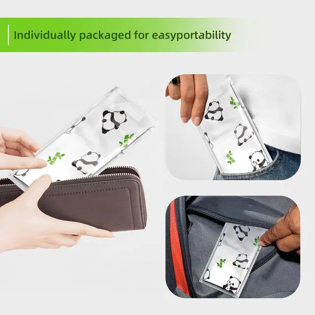 Alt view image 6 of 7 - Upgraded Disposable Toilet Seat Covers (20 Pack) - Waterproof, Cute Panda Print, Travel-Friendly Individual Packs, Suitable for Kids & Adults, Perfect for Toddlers Potty Training in Public Restrooms