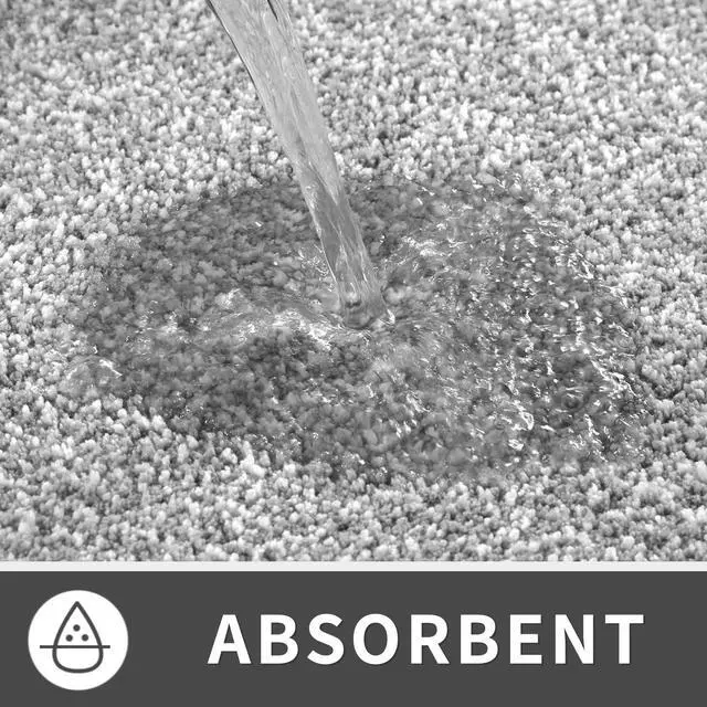 Alt view image 4 of 7 - Toilet Rugs U Shaped Washable, Soft Absorbent Microfiber Bathroom Rugs, Non Slip Quick Drying Shaggy Bath Mat,Contour Bathroom Mats for Toilet Base, Home Essentials,24x20,Grey and White