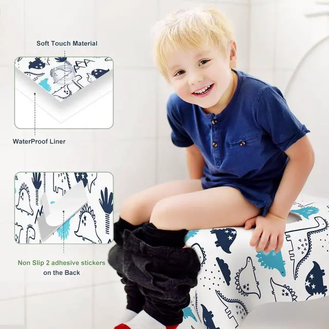 Alt view image 2 of 7 - 30 Pack Toilet Seat Covers Disposable, Large Waterproof Potty Covers for Toddlers, Kids, and Adults, Individually Wrapped for Travel, Toddler Potty Training for Public Restroom, Airplane, Trip