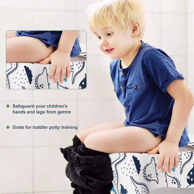 Alt view image 3 of 7 - 30 Pack Toilet Seat Covers Disposable, Large Waterproof Potty Covers for Toddlers, Kids, and Adults, Individually Wrapped for Travel, Toddler Potty Training for Public Restroom, Airplane, Trip