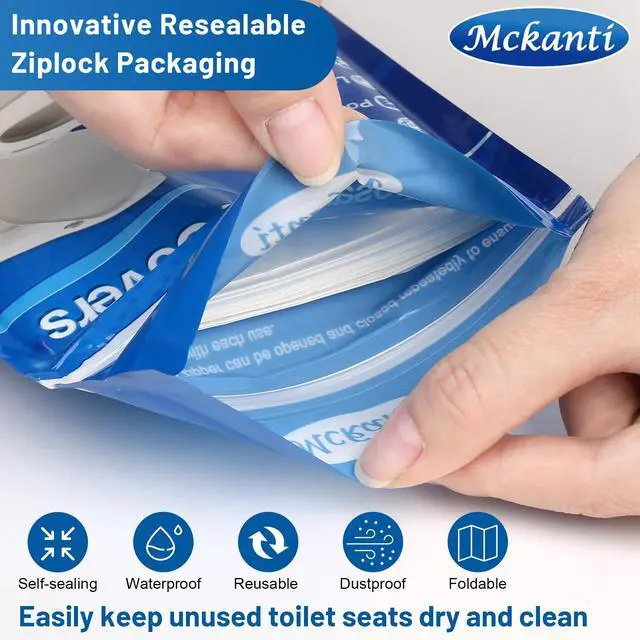 Alt view image 2 of 7 - Toilet Seat Covers Disposable - 60 Pack XL Flushable Paper Toilet Seat Covers for Adults Kids Potty Training, Biodegradable Travel Essential Accessories for Public Restrooms Airplane Camping