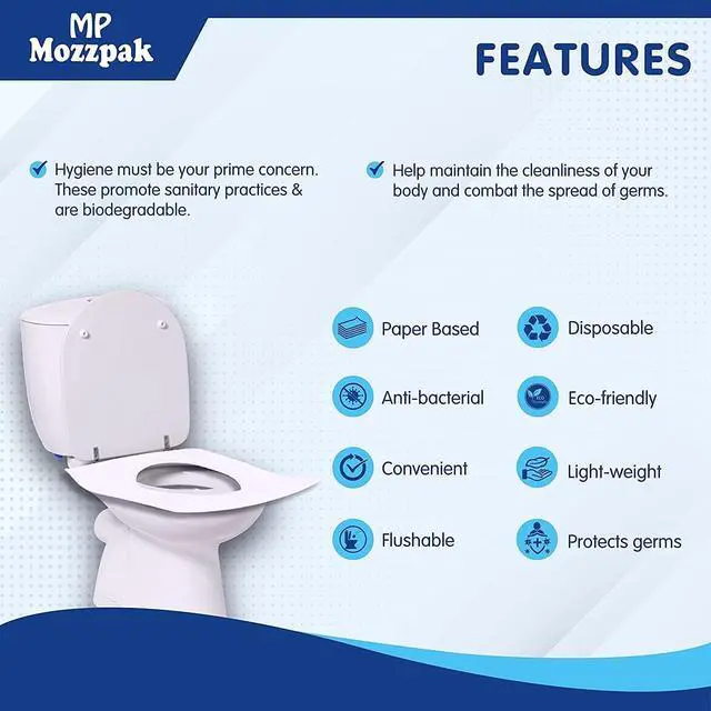 Alt view image 6 of 7 - Toilet Seat Covers Disposable (60 Pack) - XL Flushable Disposable Toilet Seat Cover for Kids Potty Training, Adults - 100% Biodegradable - Travel Essential Accessories for Airplane, Camping