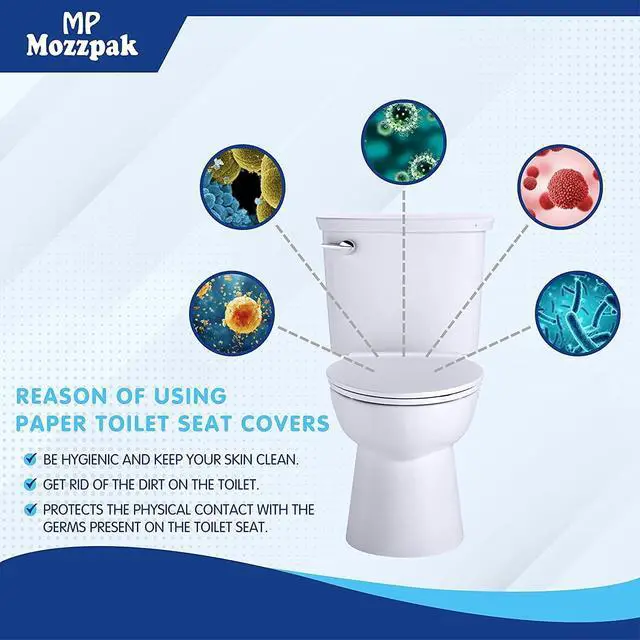 Alt view image 7 of 7 - Toilet Seat Covers Disposable (60 Pack) - XL Flushable Disposable Toilet Seat Cover for Kids Potty Training, Adults - 100% Biodegradable - Travel Essential Accessories for Airplane, Camping