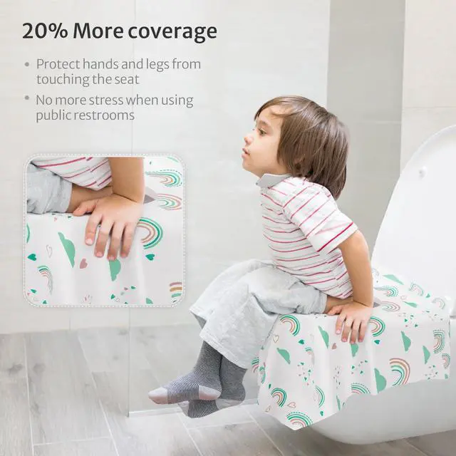 Alt view image 3 of 7 - 30 Pcs Toilet Seat Covers Disposable for Toddlers & Adults, Extra Large Waterproof, Portable Package for Travel, Kids Potty Training