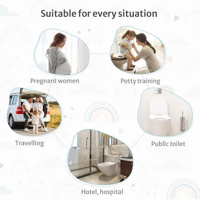 Alt view image 6 of 7 - 30 Pcs Toilet Seat Covers Disposable for Toddlers & Adults, Extra Large Waterproof, Portable Package for Travel, Kids Potty Training