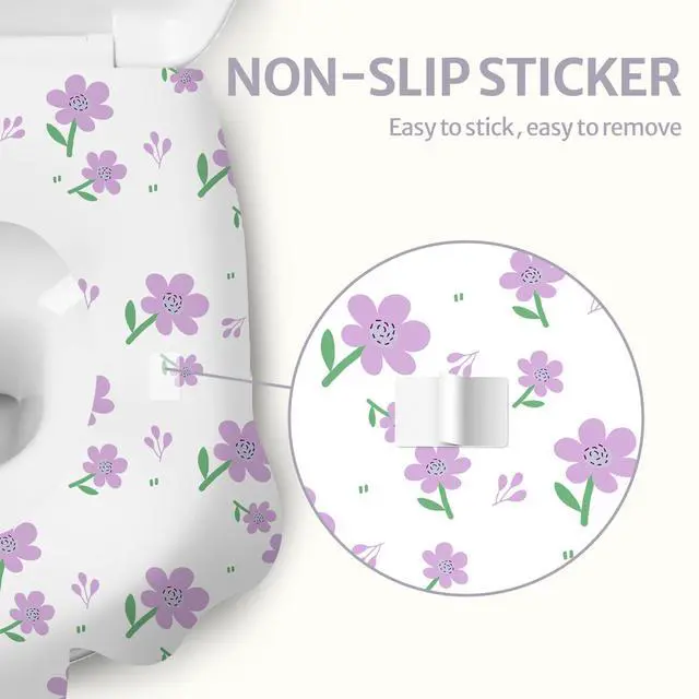 Alt view image 5 of 7 - 30 Pcs Toilet Seat Covers Disposable for Toddlers & Adults, Extra Large Waterproof, Portable Package for Travel, Kids Potty Training(Purple Flowers)