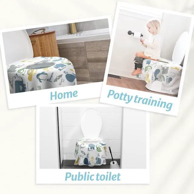 Alt view image 6 of 7 - 20 Pcs Toilet Seat Covers Disposable for Toddlers & Adults, Extra Large Waterproof, Portable Package for Travel, Kids Potty Training