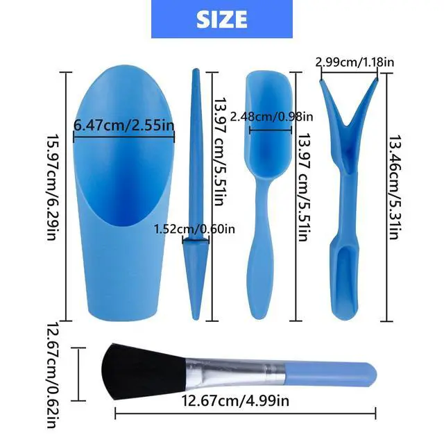 Alt view image 2 of 7 - 5 Pcs Mini Garden Tool Set Hand Tools Succulent Tools Transplanting Tools Set Succulent Care Plastic Kit Bonsai Potting Soil Indoor for Succulent Miniature Plant Gardening for Flower Planting