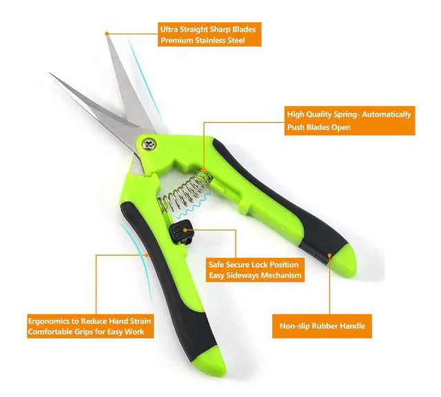 Alt view image 3 of 6 - 5Pcs Succulent Tools Mini Garden Small Gardening Tools Indoor, Pruning Shear Gardening Scissors, Hand kit for Bonsai, Cactus, Fairy, Houseplant of Transplanting, Repotting, Seedling Soil