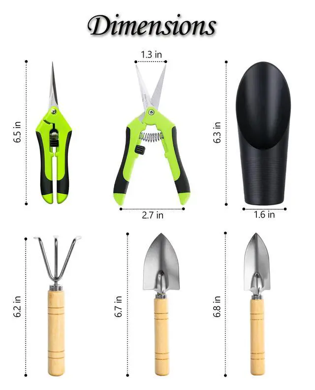 Alt view image 6 of 6 - 5Pcs Succulent Tools Mini Garden Small Gardening Tools Indoor, Pruning Shear Gardening Scissors, Hand kit for Bonsai, Cactus, Fairy, Houseplant of Transplanting, Repotting, Seedling Soil
